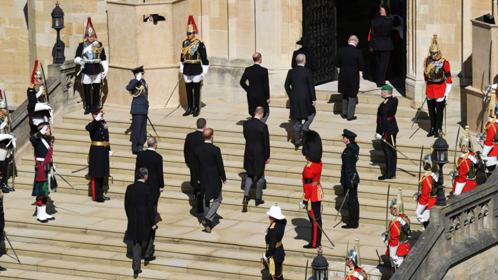 Watch the moment Prince Philip's coffin enters Saint George's Chapel